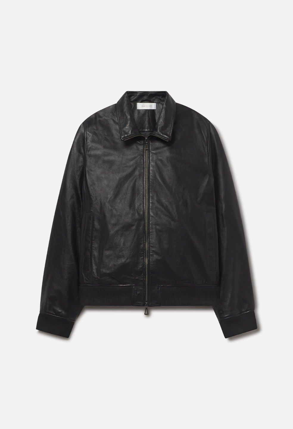 Leather Curson Bomber / Black